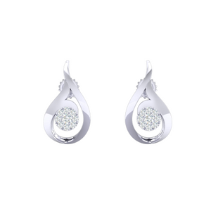 Pure Platinum Real Diamond Designer Earrings 