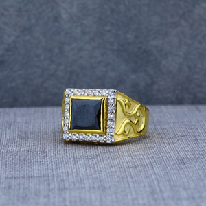 Mens Fancy Solitaire Gold Ring-MSR24