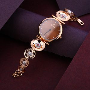 18KT Cz Women's Fancy Rose Gold  Watch RLW251