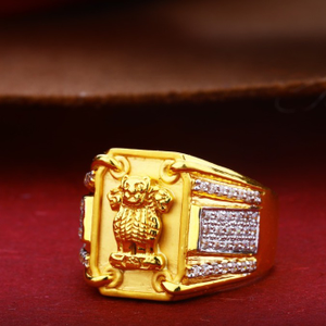 22Kt Gold Ashok stap Gents Rings RH-GR45