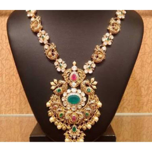 Gold Necklace Nakshi Work