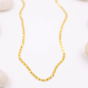 Modern Link Style Hand Made Gold Chain