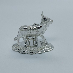 Silver Kamdhenu Idol In New Design