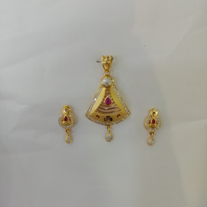 916 gold fancy met finishing and pink stone b