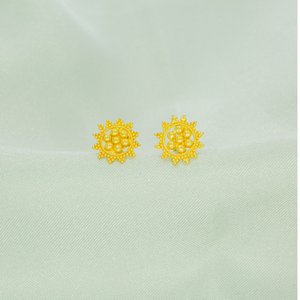 22kt calcutti pattern gold earirngs
