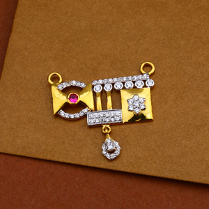 22ct Gold Cz Designer Mangalsutra Pendant MP1