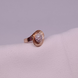 18k gold with diamond ball ring