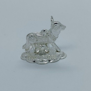 Silver Cow (गाय)  Medium Size Idol