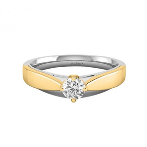 Twain solitaire ring