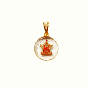 Akshar Deri Pendant In 18K Gold MGA - PDG1351