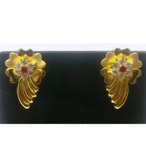 22kt gold cz casting fancy earrings