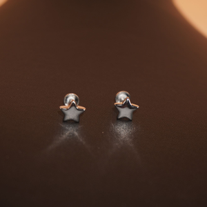 925 Silver Star Design Earring