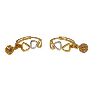 18K Plain Gold Fancy Earrings MGA - BLG0611