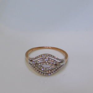 18k gold diamond ring  agj-lr-238