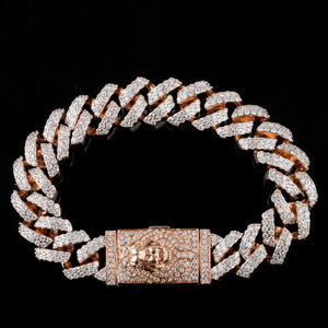 18kt jaguar shaped diamond men's bracelet