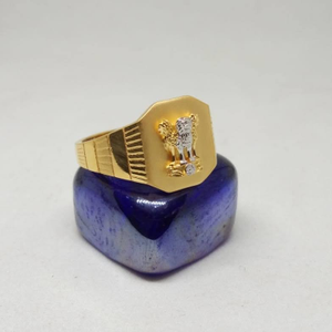 22K PLAIN GOLD ASHOK STAMBH GENTS RING