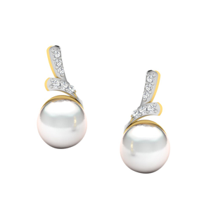 pearl hanging studs