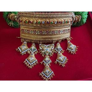 Gold Rajputi Designer Necklace