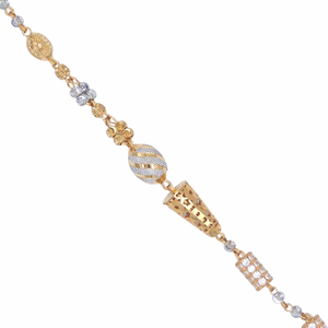 Fancy ladies beads bracelet 22k gold