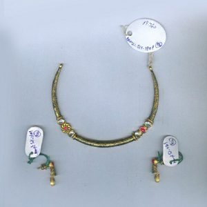 22Kt Fine Solid Yellow Gold Necklace Earrings