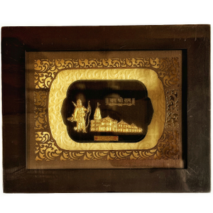 Shree Ram Ayodhya Frame In 24k Gold Foil MGA-