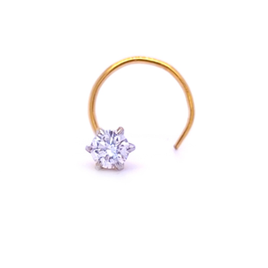 Princess one diamond nose pin