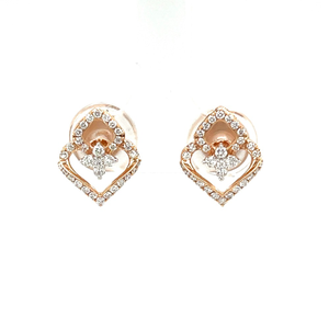 Enchanting Heart-Shaped Diamond Earrings A Sy