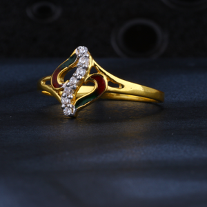 22CT  Gold Stylish Women's Ring LR1528