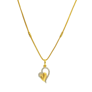 22KT Designer Heart Chain Set