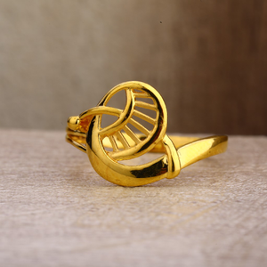 22Kt Gold Women's Designer Plain Ring LPR258