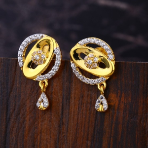 22 carat gold diamonds daily wear earrings RH