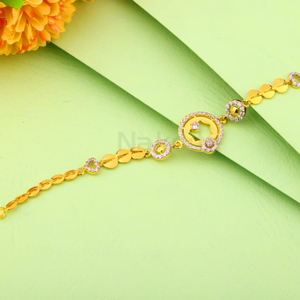 916 Gold CZ Ladies Stylish Bracelet LB566