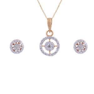 18K Rose Gold Lab Grown Diamond Double Round 