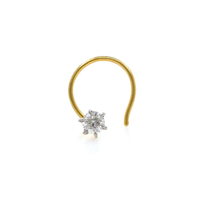 18kt / 750 yellow gold classic single 0.06 ct