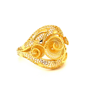 22k gold turkish floral ring
