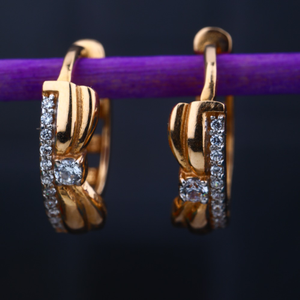 18KT Rose Gold Hallmark Stylish Design Earrin