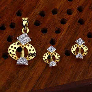 916 gold cz Pendant Set ps-0007