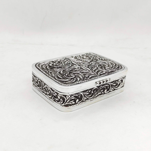 Hallmarked silver box for gifting in antique 