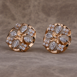 750 Rose Gold Ladies Earring RE206