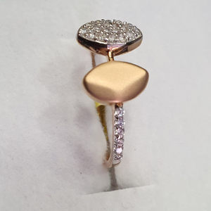 18k rose gold one side diamond & antique 