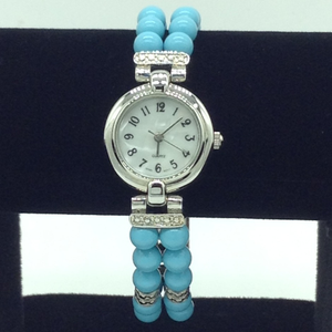 Turquoise Round 2 Layers Designer Watch JBG