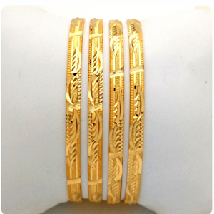 GOLD HALLMARK PLAIN BANGLE - KN1158