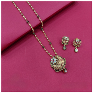 22k Gold Antique Jadtar Oxodize Dokiya