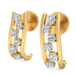 Gold dazzling earring ber 071