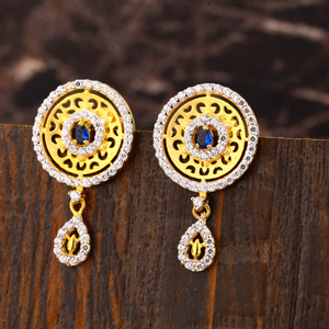 22CT Gold CZ Women's hallmark Earring LFE445
