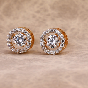 18kt cz rose gold exclusive ladies earring re