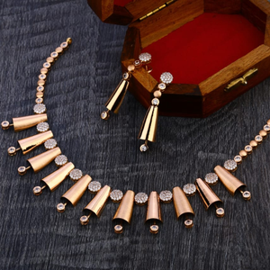 750 Rose Gold Classic Necklace set RN338