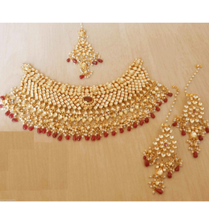 Indian Traditional Style Gold Plating Silver 
