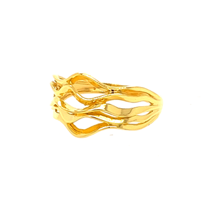 22k Gold Plain Wavy Ring
