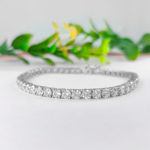 14K Gold Plain Diamond Bracelet JBRC02